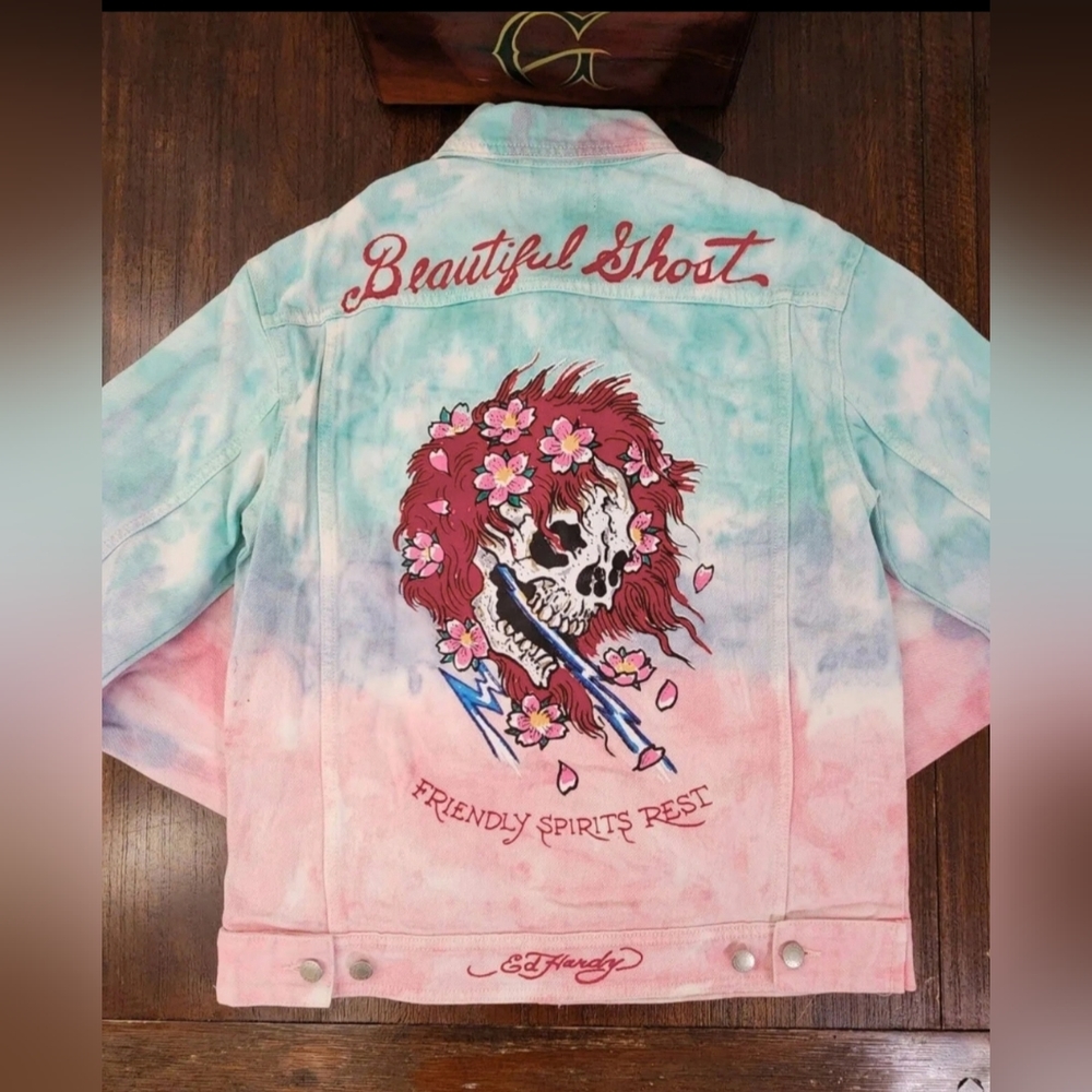 (NWT) Ed Hardy Denim Jean Jacket Size Large